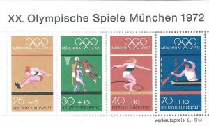 Germany #B490 1972 Olympics Souvenir Sheet (MNH) CV$4.50