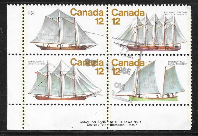 Canada 744-747: Pinky, Tern Schooner, Malahat, Mackinaw Boat, used, VF