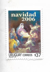 URUGUAY 2006 CHRISTMAS VIRGIN AND CHILD MANGER PAINTING GUIDO RENI 1 VALUE MNH