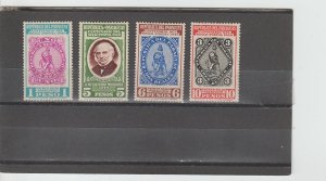 Paraguay  Scott#  378-381  MH  (1940 Postage Stamp Cent.)