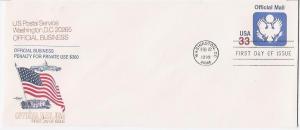 #UO89 U/A ARTMASTER FDC  Eagle