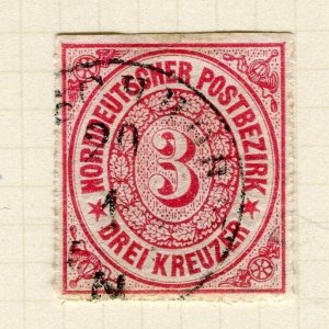 GERMANY; NORTHERN STATES 1860s classic issue fine used Shade of 3k. value