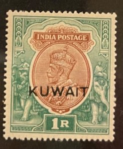 Kuwait 1923, SC 12,  India Postage, hinged.