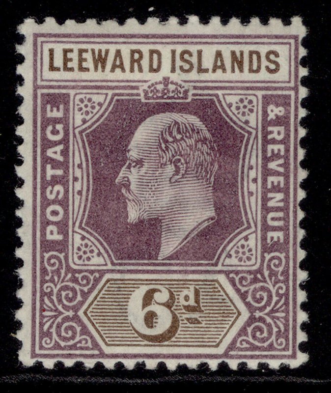 LEEWARD ISLANDS EDVII SG25, 6d dull purple & brown, M MINT. 