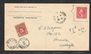 Just Fun Cover #599,J83 on FRANCE TO U.S. JUN/4/1934 Postage Due Cover (my4572)