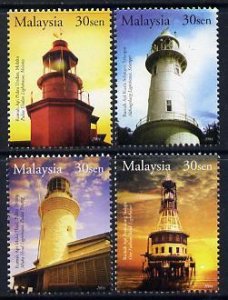 MALAYSIA - 2003 - Lighthouses - Perf 4v Set - Mint Never Hinged