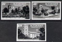 St Vincent 1976 Christmas 35c, 45c & $1.25 imperf pho...
