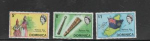 DOMINICA #301-303 1970 NATIONAL DAY MINT VF NH O.G