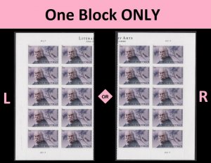 US 5414 Literary Arts Walt Whitman three ounce plate block 10 MNH 2019