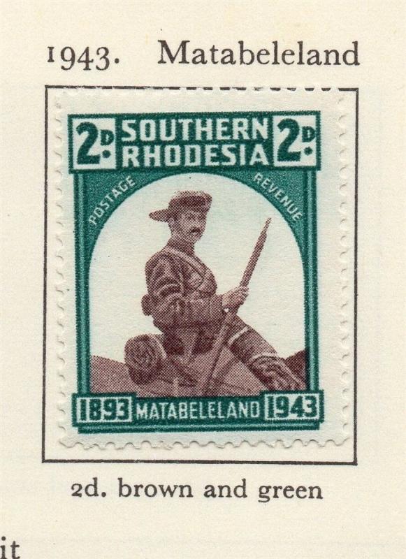 Southern Rhodesia 1943 Early Issue Fine Mint Hinged 2d. 217410