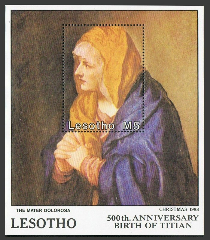 Lesotho 685-692,694,MNH.Michel 742-748,Bl.57. Christmas 1988.Titian,500th birth.