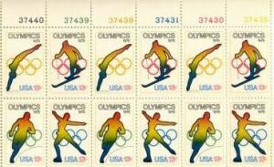 US Stamp #1695-1698 MNH 1976 Olympics Plate Block / 12