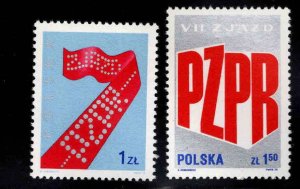 Poland Scott 2135 -2136 MNH** 1975 workers party set