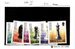 Jersey, Postage Stamp, #1106-1111 Mint NH, 2004 Chess (AB)