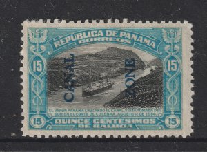 Panama Canal a 15c Panama MH overprinted