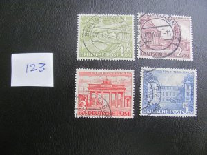 GERMANY BERLIN 1949 USED  9N57-60 SET XF $30 (123)