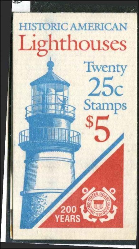 USA SC# 2474 BK171 Lighthouses plate 5 NOTE 1 pane seerated 15 stamps all MNH