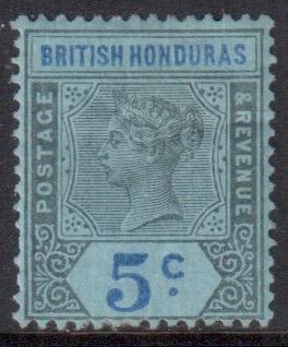 Br Honduras Scott 52 - SG55, 1891 Victoria 5c MH*