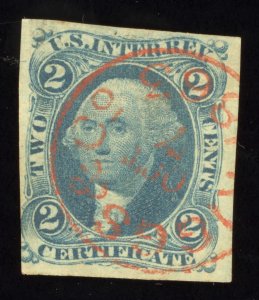 US Scott R7a Used 2c blue Certificate Revenue Lot AR105 bhmstamps