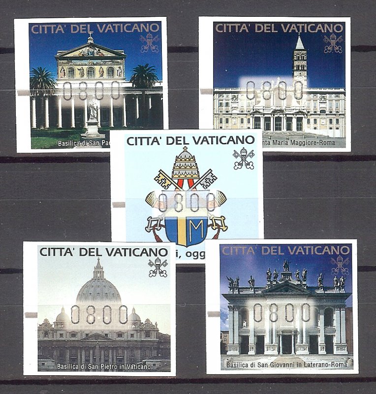 2000 - VATICAN - AUTOMATIC STAMPS ATM - Sas #FA1-5 - MNH**