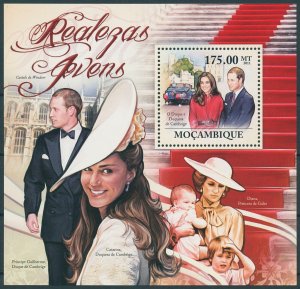 Mozambique 2011 MNH Royalty Stamps Prince William & Kate Duke Cambridge 1v S/S
