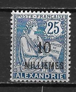 France Offices in Egypt - Alexandria 54 10m single MNH