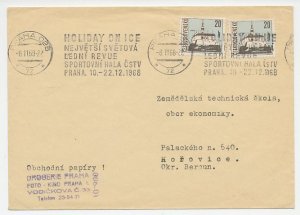 Cover / Postmark Chechoslovakia 1968 Holiday on Ice - Revue