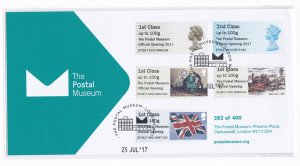 Postal Museum 25/07/2017  no. 382 of 400 first day cover