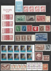 CANADA - MINT STAMPS LOT BACK OF BOOK RAM TANK PRECANCELLED MACDONALD KGVI