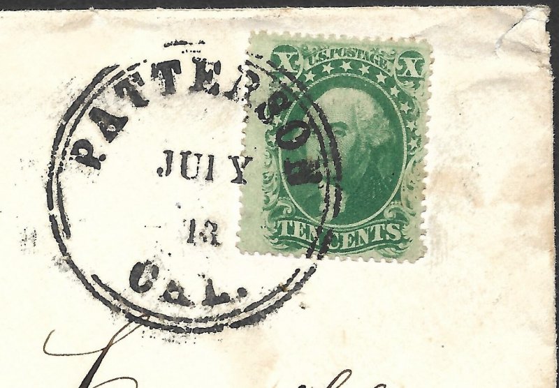 Doyle's_Stamps: Patterson, CA, to Fairplay, WIS, Postal History #35 Cover