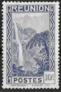 France-Reunion # 131 10c Waterfall  (1) Unused VF