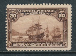 Canada #103i Mint Fine Major Reentry - Bit Offset On Gum **With Certificate**