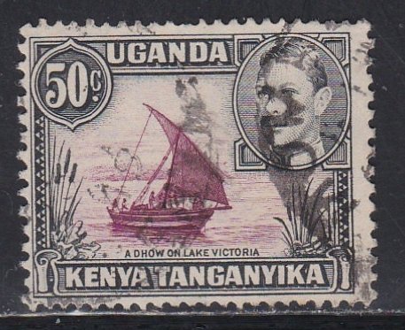 Kenya Uganda Tanganyika # 79, Dhow on Lake Victoria, Used