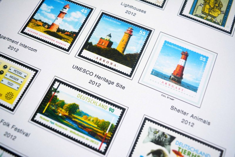 COLOR PRINTED GERMANY 2011-2020 STAMP ALBUM PAGES (89 illustrated pages)