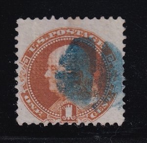 112 F-VF used neat Blue cancel with nice color cv $ 155 ! see pic !