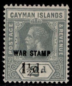 CAYMAN ISLANDS GV SG58, 1½d on 2d grey, M MINT.