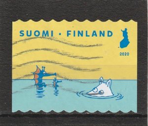Finland  Scott#  1605b  Used  (2020 Moomin and Seahorse in Water)
