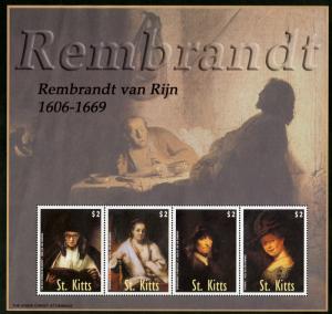 ST KITTS 575-576 MNH S/S SCV $9.00 BIN $5.00 ART