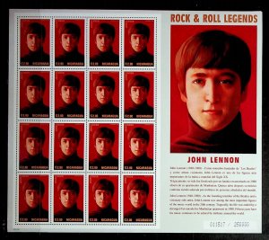 NICARAGUA Sc 2123 NH MINISHEET OF 1995 - BEATLES - JOHN LENNON - (CT5)