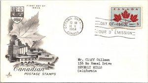 Canada 1963 FDC - Canadian Postage Stamps - Ottawa, Ont - 5c Stamp - J3877