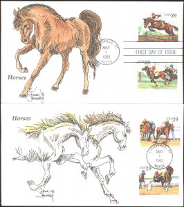 #2756-59 Sporting Horses Karen's FDC Set