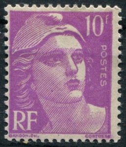 France Sc#600 MH/Unused, 10f brt vio, Marianne (1948)