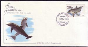 Antigua & Barbuda FDC SC# 703 Bottle Nosed Dolphin L86