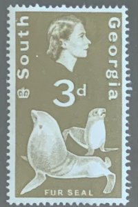 SOUTH GEORGIA 1963 3d SG5 UNMOUNTED MINT