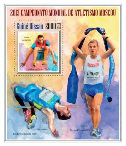 Athletics Leichtathletik Sports Moscow 2013 Guinea-Bissau MNH stamp set