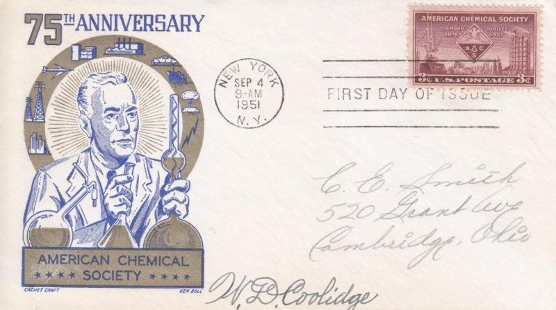 FDC: 75th Anniversary American Chemical Society,  Sep 4, 1951 (14902)