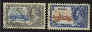 Cyprus #136/138 Used Single (Jubilee)