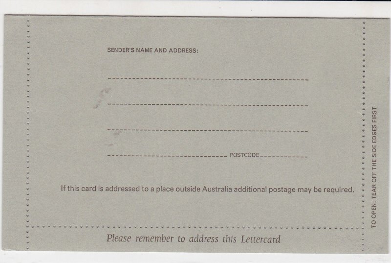 Australia UNUSED stamped Letter card ref 21736
