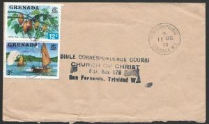 GRENADA 1975 cover to Trinidad, NEW HAMPSHIRE cds..........................51467