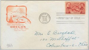 65642 - UNITED STATES USA -  HF Cachet FDC COVER  1948: Scott   # 964  - OREGON